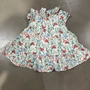 Janie and Jack White Dress with Floral Accents